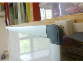 sürgülü monte ıkea ıvar shelf beyaz tahta organizasyon 3d print model - Mito3D