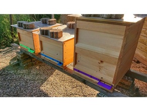 ruche d'atterrissage entrée de la bande verrouillage extérieur et jardin abeille l'apiculture biene bienen bienenzucht imker imkerei 3d print model - Mito3D