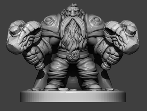 slagbeard people dungeons dragons dwarf fantasy miniature roleplaying 3d print model - Mito3D