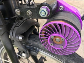 electric brompton diy friction drive solution sport & outdoors brushless motor ebike skateboard folding bike 3d print model - Mito3D