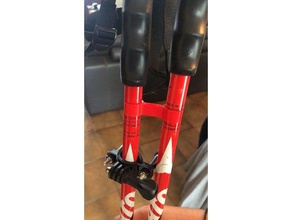 ski pole clip 18mm sport & outdoors skiing 3d print model - Mito3D