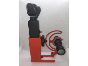 dji osmo-pocket-Mikrofon-Blitz-Stativ-adapter hand-Werkzeuge osmo Tasche flash Mikrofon Mikrofon-Ständer Stativ montieren 3d print model - Mito3D