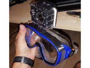 swimming goggles actioncam holder sport & outdoors 3d print model - Mito3D
