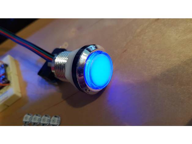 arcade-Taste neopixel ws2811 ws2812b sk6812 rgb-led mod diy arcade mame ws2812 3D print model - Mito3D