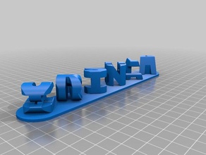 tres segni e loghi su misura 3d print model - Mito3D