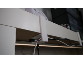 ikea lack cable holder office management hack 3d print model - Mito3D