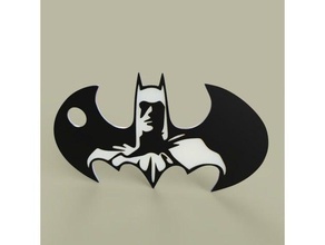 batman - batarang keychain 2d art 2dart batma logo symbol comi comics dc fun key keychains 3d print model - Mito3D