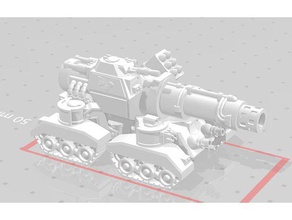 space dwarf mega tank toys & games epic epic40k scale squat 3d print model - Mito3D