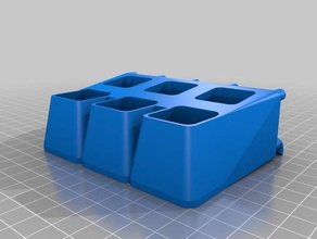 large hole 3x2- pegboard wizard tool holders & boxes customized 3d print model - Mito3D