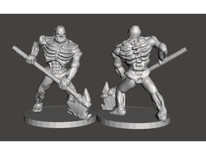 supportless orc skelly games 28mm dnd dragons dungeons ork rpg skeleton skellies tabletop undead wargame 3d print model - Mito3D