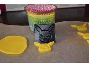 pikachu cookie cutter a velo timbro cucina & sala da pranzo la cottura in forno pokemon 3d print model - Mito3D