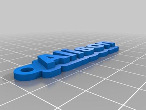 alison i portachiavi su misura 3d print model - Mito3D
