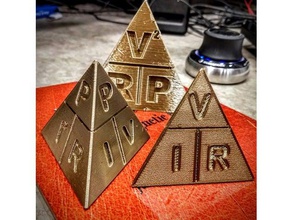 ohm's law joule's power pyramid tetrahedron math art education electricity electronics ohms 3d print model - Mito3D