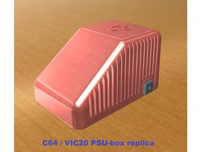 le commodore 64 vic-20 psu-cas réplique de l'électronique 8-bits Des années 80 breadbin c64 cas bloc d'alimentation rétro l'informatique 3d print model - Mito3D