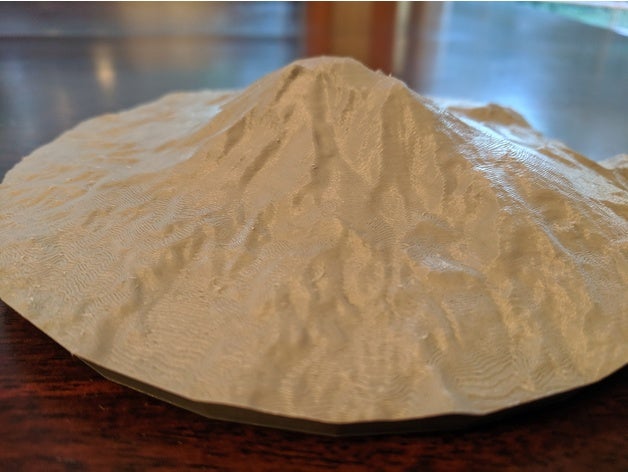 mt adams montanha cimeira topografia vulcão 3D print model - Mito3D