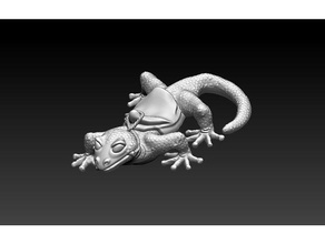 giant riding gecko toys & games 28mm 32mm dungeons dragons mini miniature miniatures mount pathfinder 3d print model - Mito3D