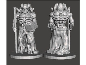 supportless satyr skelly games 28mm caster dnd dragons dungeons horns mage rpg skeleton tabletop undead wargame warlock 3d print model - Mito3D