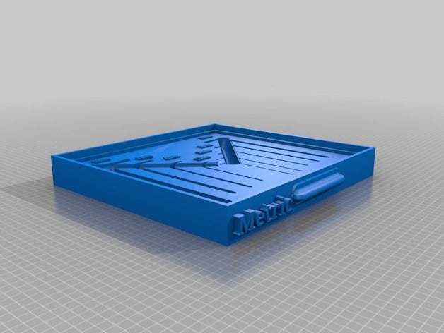 metric hex drawer tool holders & boxes 3D print model - Mito3D