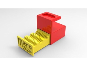 micro sd card drawer 3d printer accessories holder organizer 3d print model - Mito3D