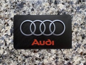 audi logo-Platte Schilder & logos Auto Auto-logo logo 3d print model - Mito3D