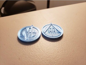customizable aa na chip v20 coins & badges 3d print model - Mito3D