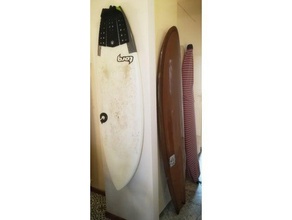 surfboard wall hook sport & outdoors 3d print model - Mito3D