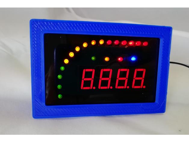 led bar graph display panel bezel electronics mounting meter mount 3D print model - Mito3D