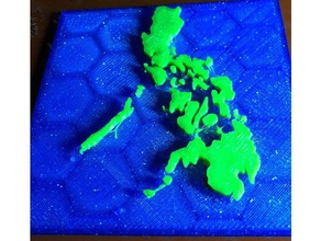 filipinas mapa em relevo 3d print model - Mito3D