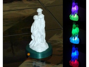 illuminato suricati sculture led luce a meerkat rgb 3d print model - Mito3D