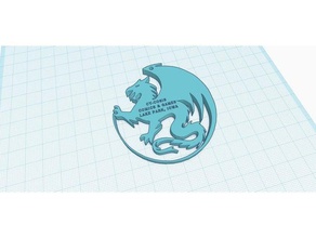 cycosis d&d dragão logotipo 3d print model - Mito3D