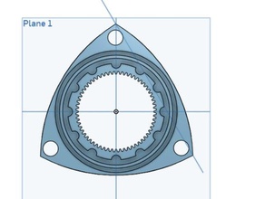 13b rotor de la automoción rew mazda motor rotativo el rx7 rx8 3d print model - Mito3D