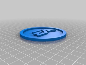 ea logosu coaster içecek electronic arts logo 3d print model - Mito3D