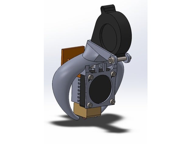 tevo nereus fan fang remix 3d printer parts duct radial 3D print model - Mito3D