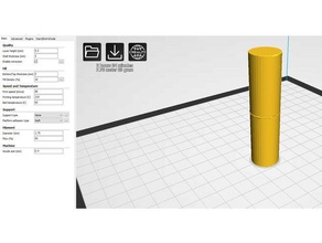 simple, évolutive tube de menuisier pièces rail rideau conjointe le 3d print model - Mito3D
