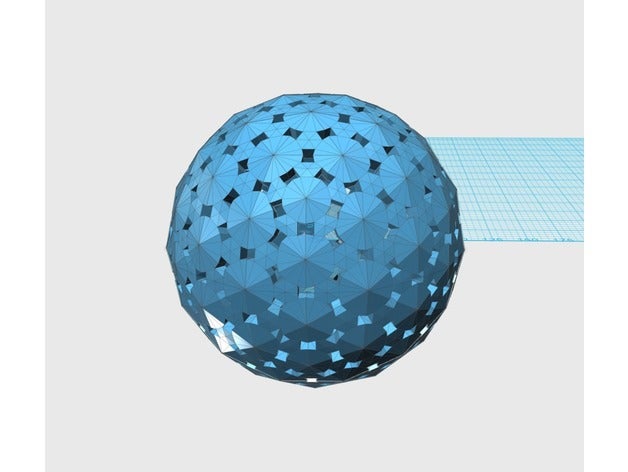 geodätische 3v Sphäre pattern100 Mathe-Kunst sphere 3D print model - Mito3D