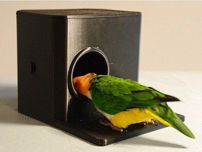 bird sleeping cabin porch pets alvea cage caique fop ivonne parrot 3d print model - Mito3D