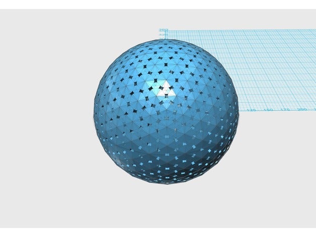 geodätische 5v Bereich pattern100 Mathe-Kunst sphere 3D print model - Mito3D