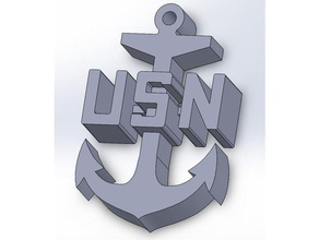 us navy anchor signs & logos america logo united states 3d print model - Mito3D