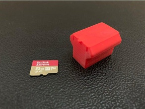 minimalista 10 micro sd custodia da viaggio di blocco a scorrimento la fotocamera scatola munizioni bunker card file cabinet box scheda caso slot per 3d print model - Mito3D