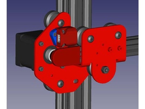 x-axis pulley cover 3d printer parts freecad 3d print model - Mito3D