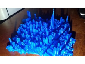 la ville de new york bâtiments et structures manhattan 3d print model - Mito3D