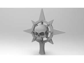 la anarquía cráneo icono juegos 40k caos los marines espaciales del warhammer 3d print model - Mito3D
