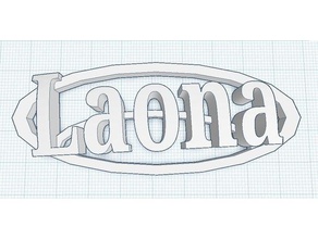 laona name-tag Schlüsselanhänger 3d print model - Mito3D
