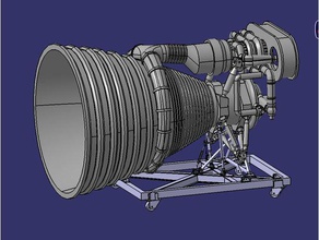 f1 rocket engine stand diy 3d print model - Mito3D