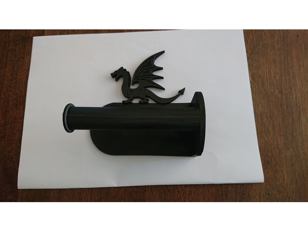 Drachen-Toilettenpapierhalter Bad 3D print model - Mito3D