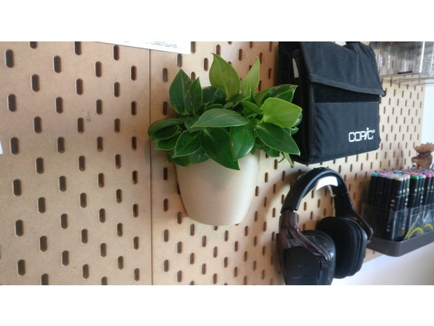 planter ikea pegboard 3d printing sk dis print hanging pot wood fillament 3D print model - Mito3D