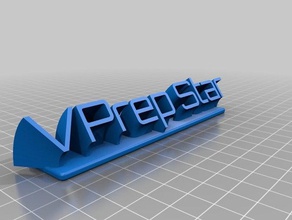 vprep sweeping name plate remix office customized 3d print model - Mito3D