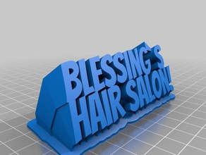 blessing hairsalon office customized 3d print model - Mito3D