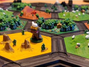 multi material catan robber games settlers 3d print model - Mito3D