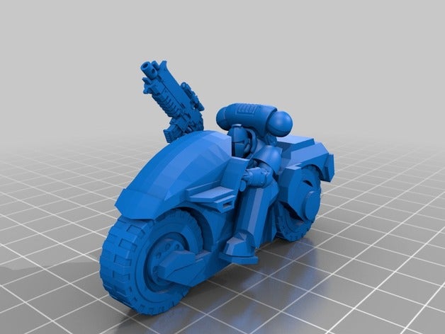 space biker games 40k fun mildcat marine warhammer 3D print model - Mito3D